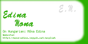 edina mona business card